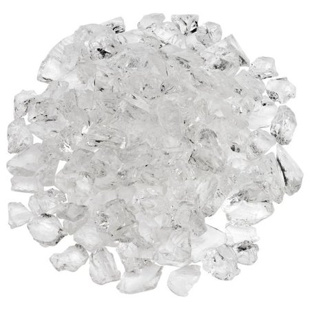AMERICAN FIRE GLASS Ice Recycled Fire Pit Glass, Medium, 10 Lb Bag CG-ICE-M-10